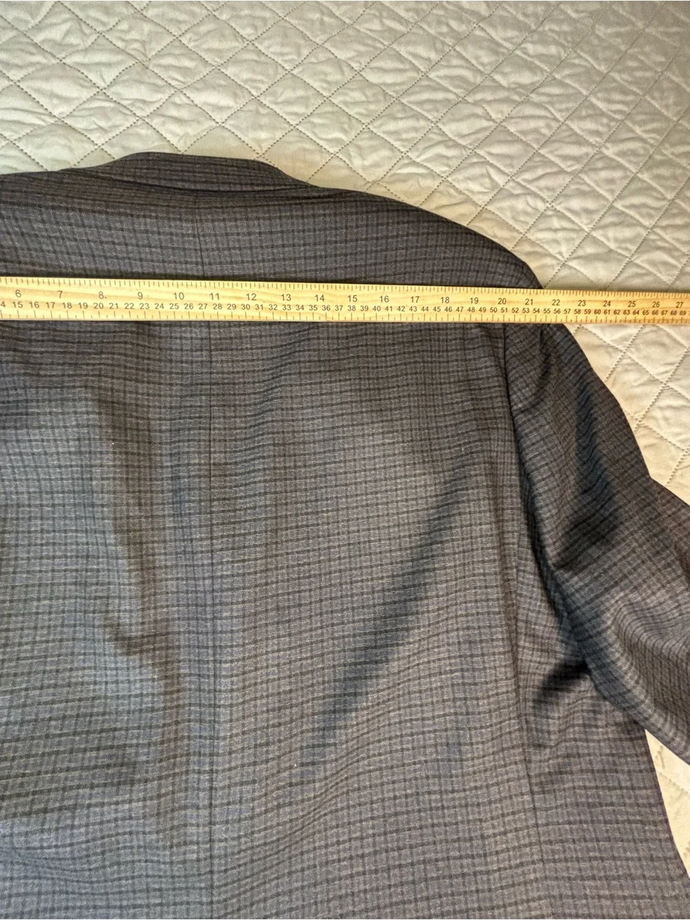 Lauren Ralph Lauren Mens Blazer 46L Brown Blue Plaid Stretch Two Button Sport Co